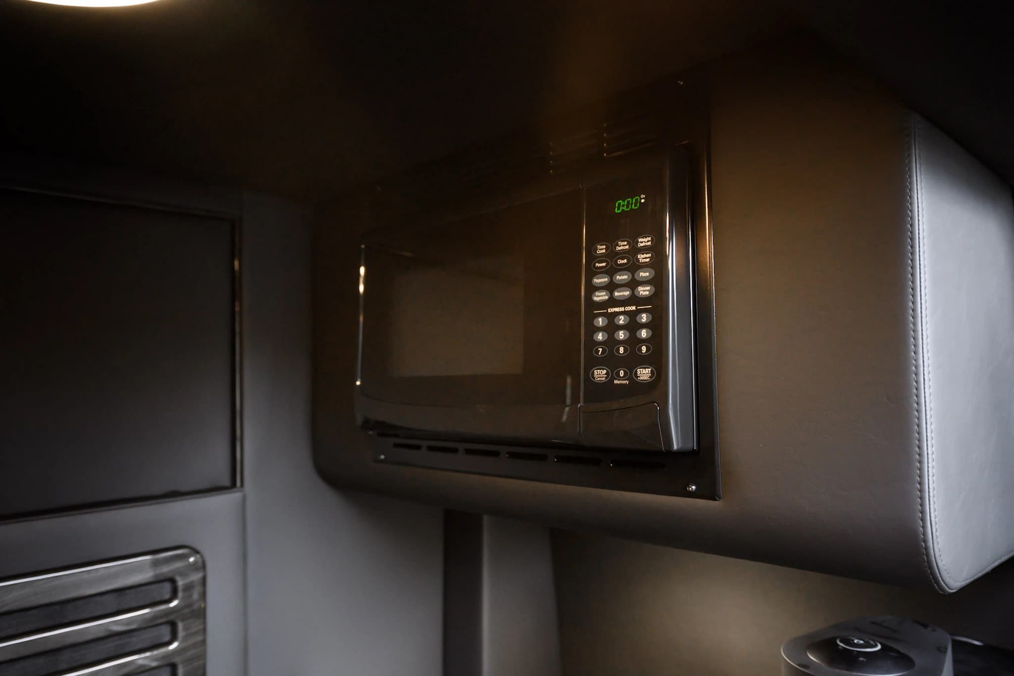 Heat meals or snacks en route with the onboard microwave — a rare comfort feature available on MIOR's premium Mercedes Sprinter fleet.